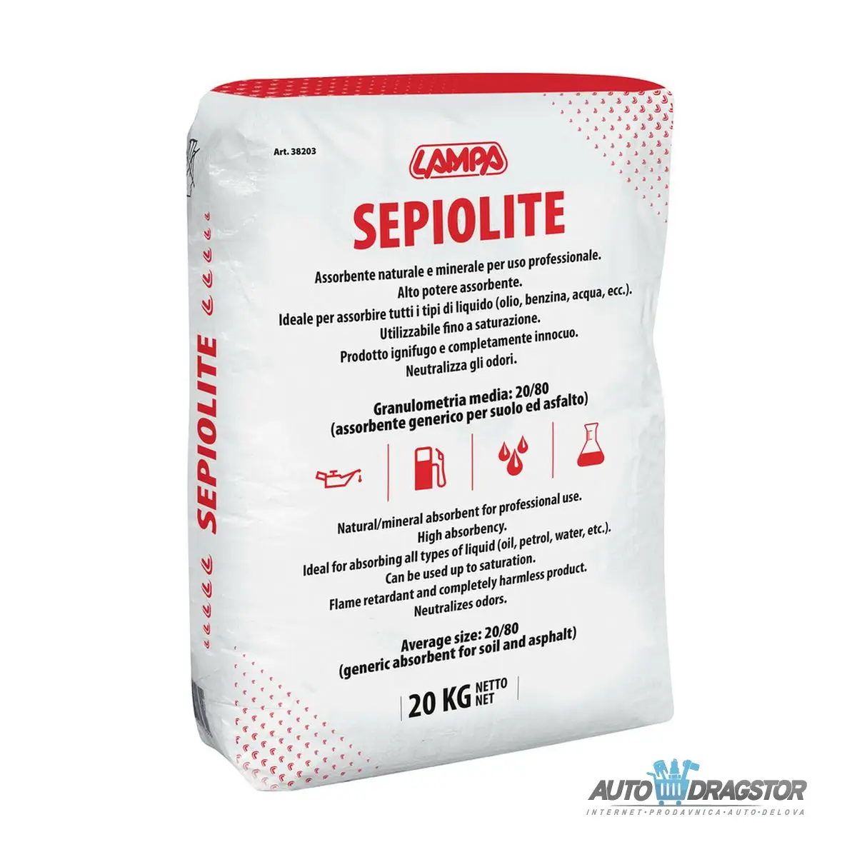 SEPIOLITE-APSORBER ZA SVE VRSTE TECNOSTI (ULJA,NAFTE,BENZIN,VODA,AKUMULATORSKE KISELINE ITD) 