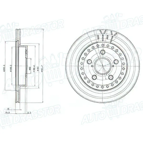 Kočioni diskovi TOYOTA RAV4 (XA10), 94-00; 