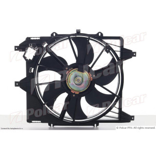 Ventilator hladnjaka sa nosačem RENAULT CLIO II (B0/1/2), 98-12; 